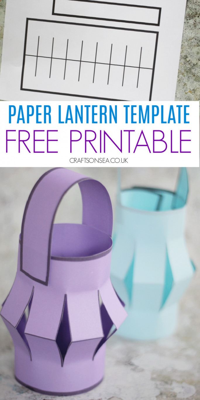 Printable Paper Lantern Template - Crafts on Sea