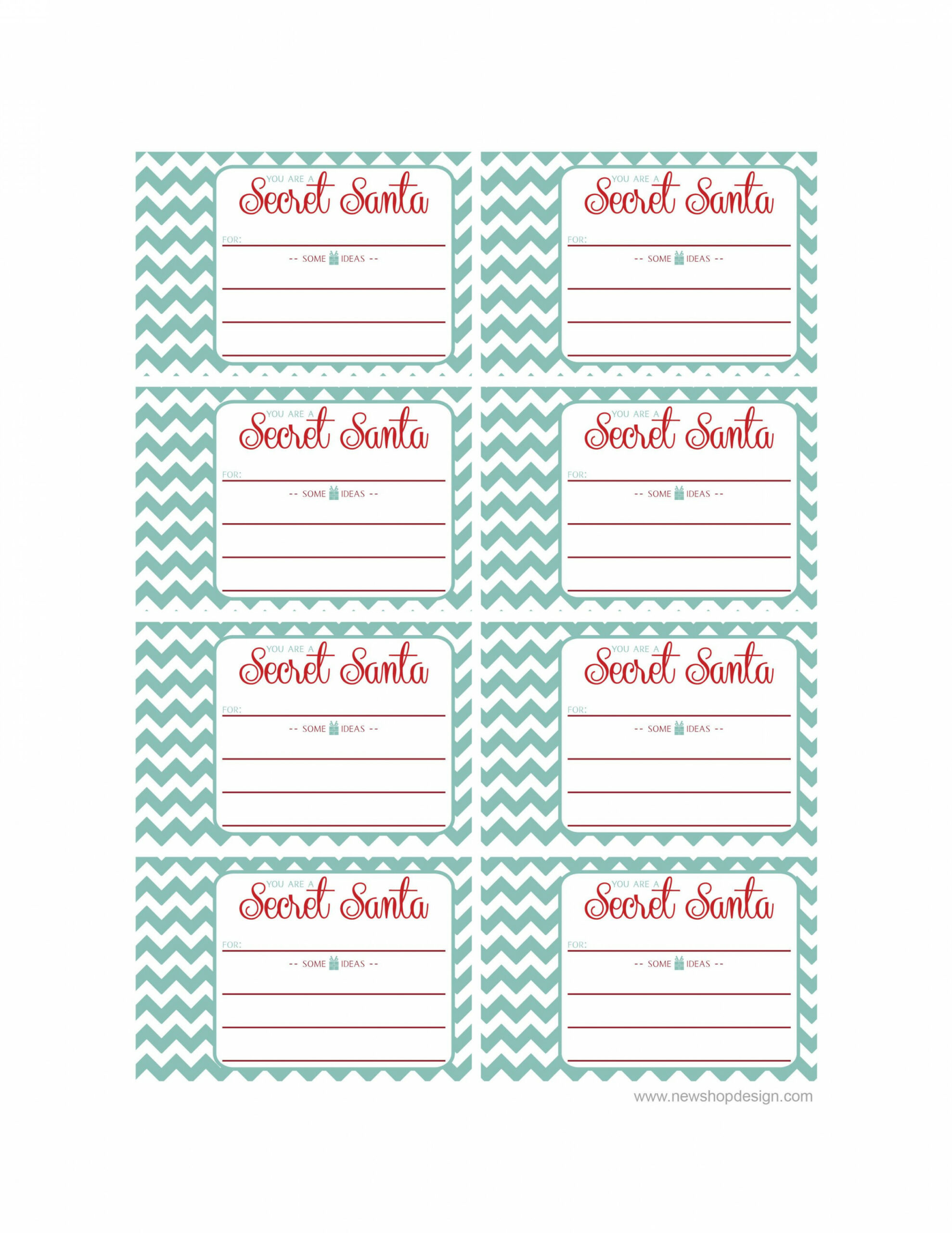 Printable+Secret+Santa+Christmas+Card  Santa template, Secret