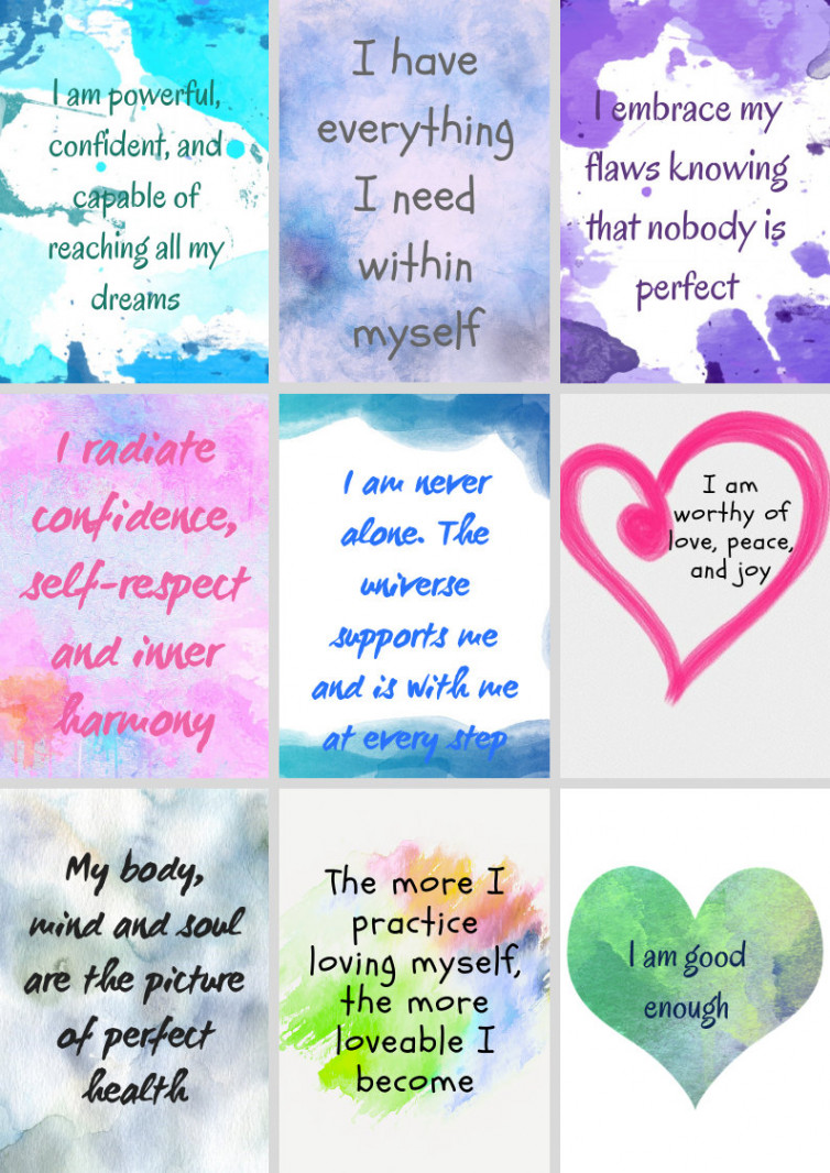 Printable Self Love Affirmation Cards Confidence - Etsy