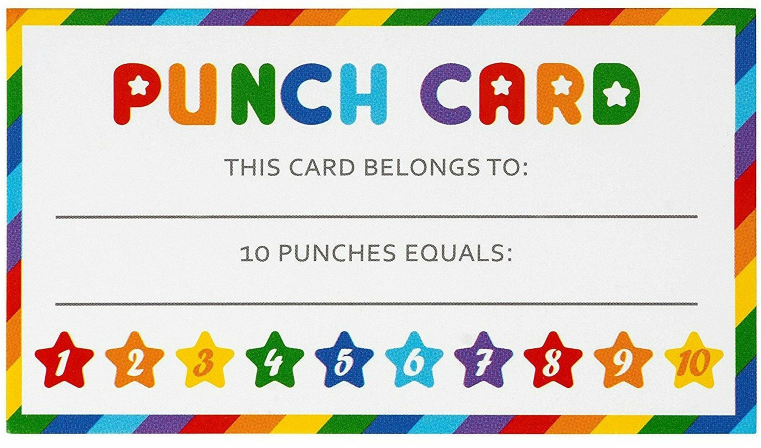 Punch Card Download Pdf/ Punch Cards Pdf File/to Do Punch Card