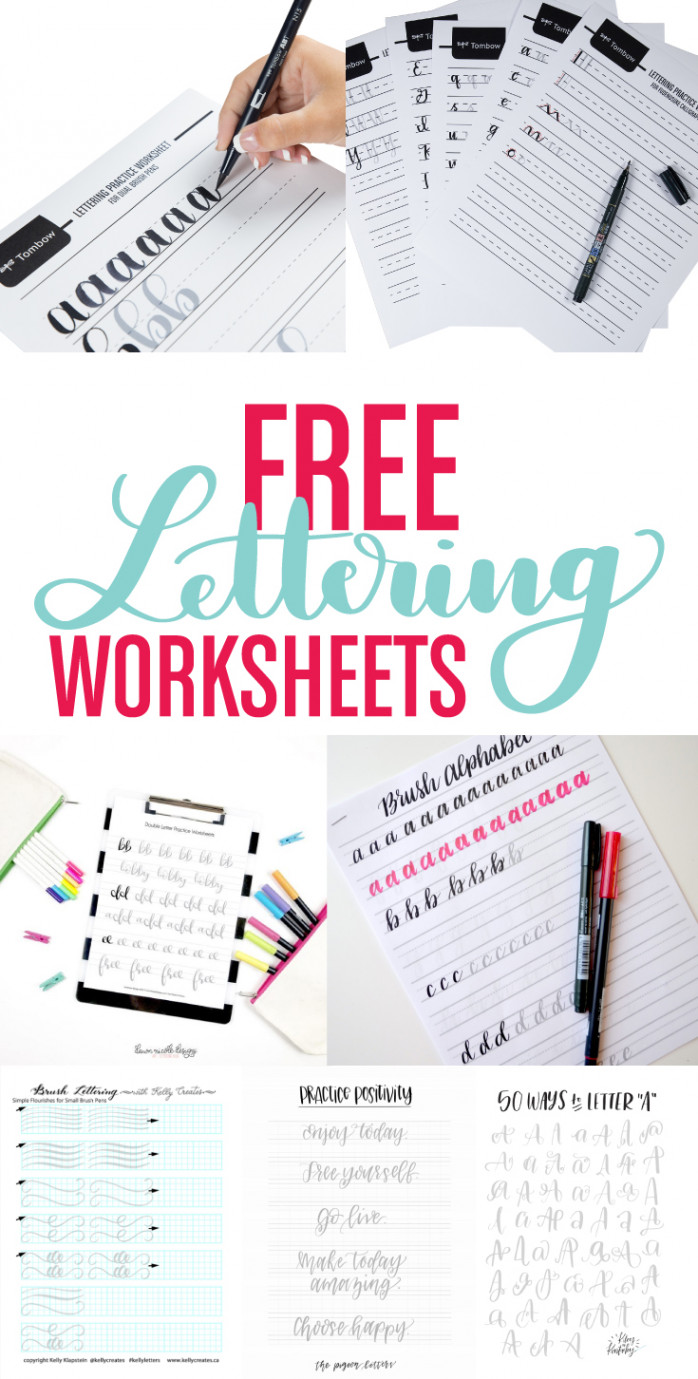 Resources for Free Lettering Worksheets - Tombow USA Blog