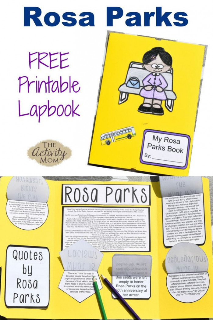 Rosa Parks Lapbook - The Activity Mom  Rosa parks, Lapbook, Rosa