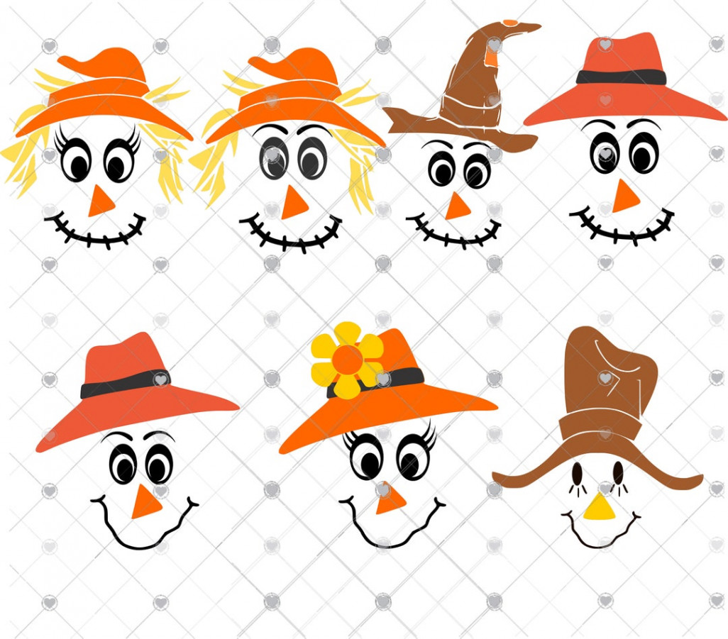 Scarecrow Faces SVG EPS Ai Png and Pdf Digital Files - Etsy