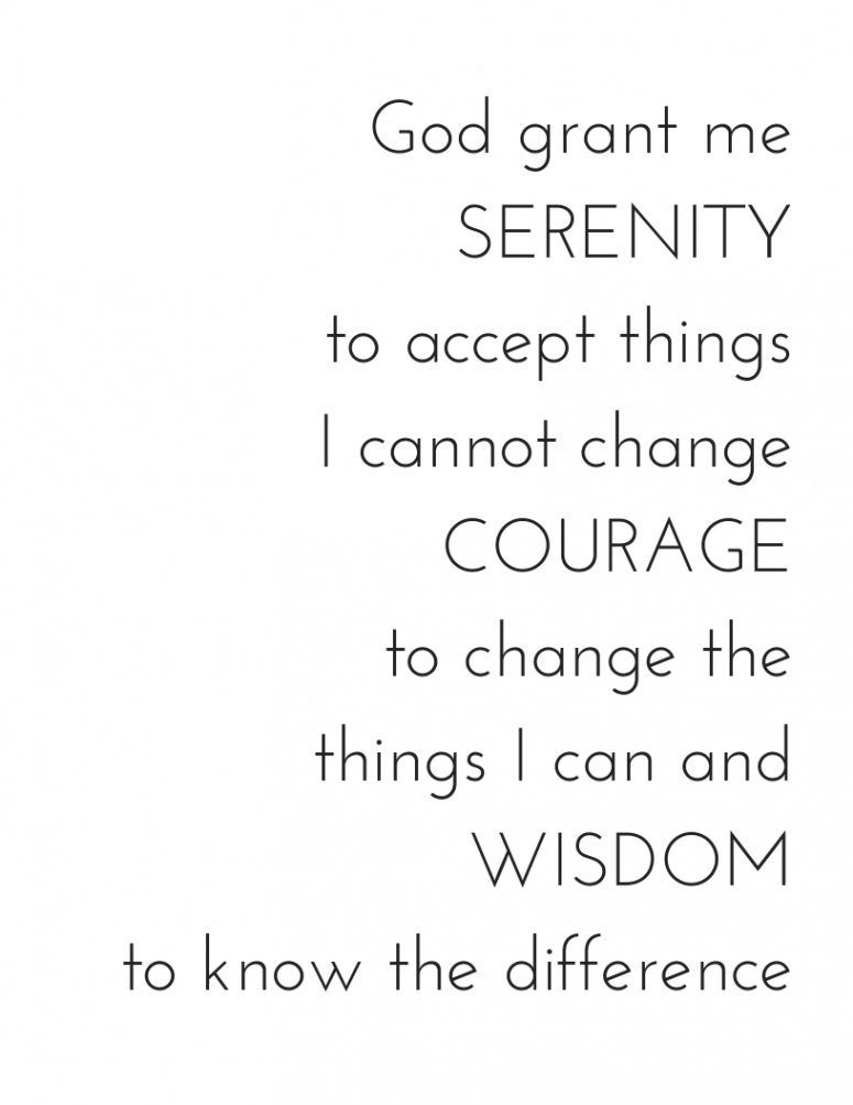 Serenity Prayer Printable - Hungry Happy Home