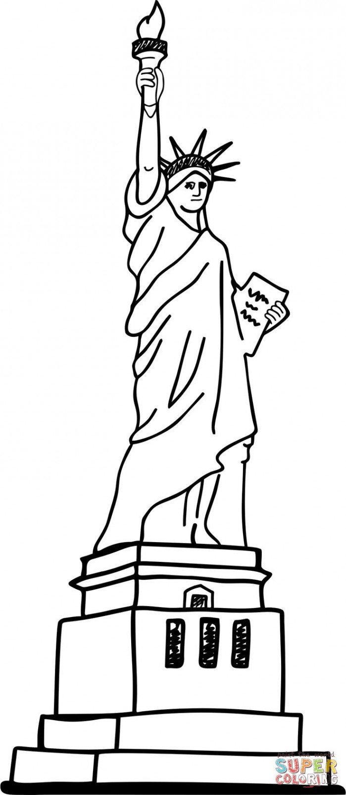 Statue of Liberty coloring page  Free Printable Coloring Pages