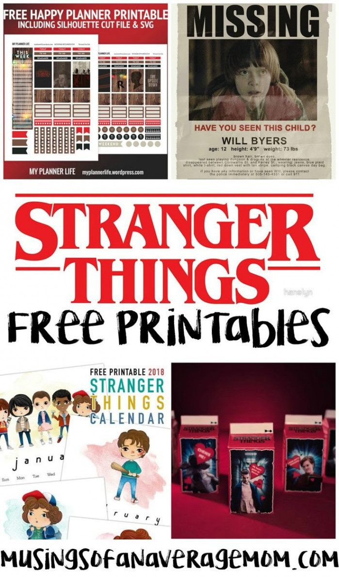 Stranger Things Free Printables  Stranger things halloween party