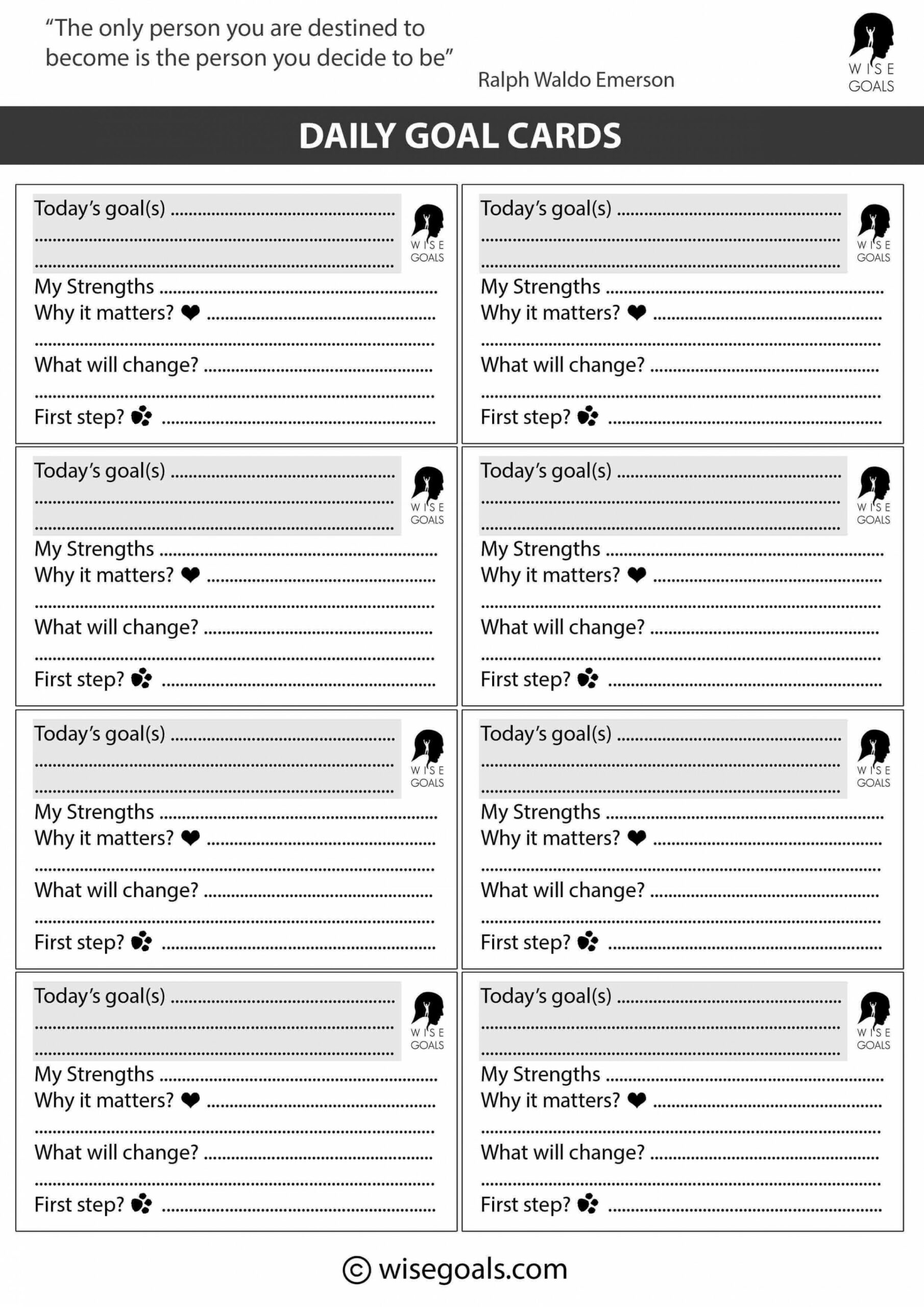 Stylish Goal Setting Worksheets To Print (PDF, FREE)