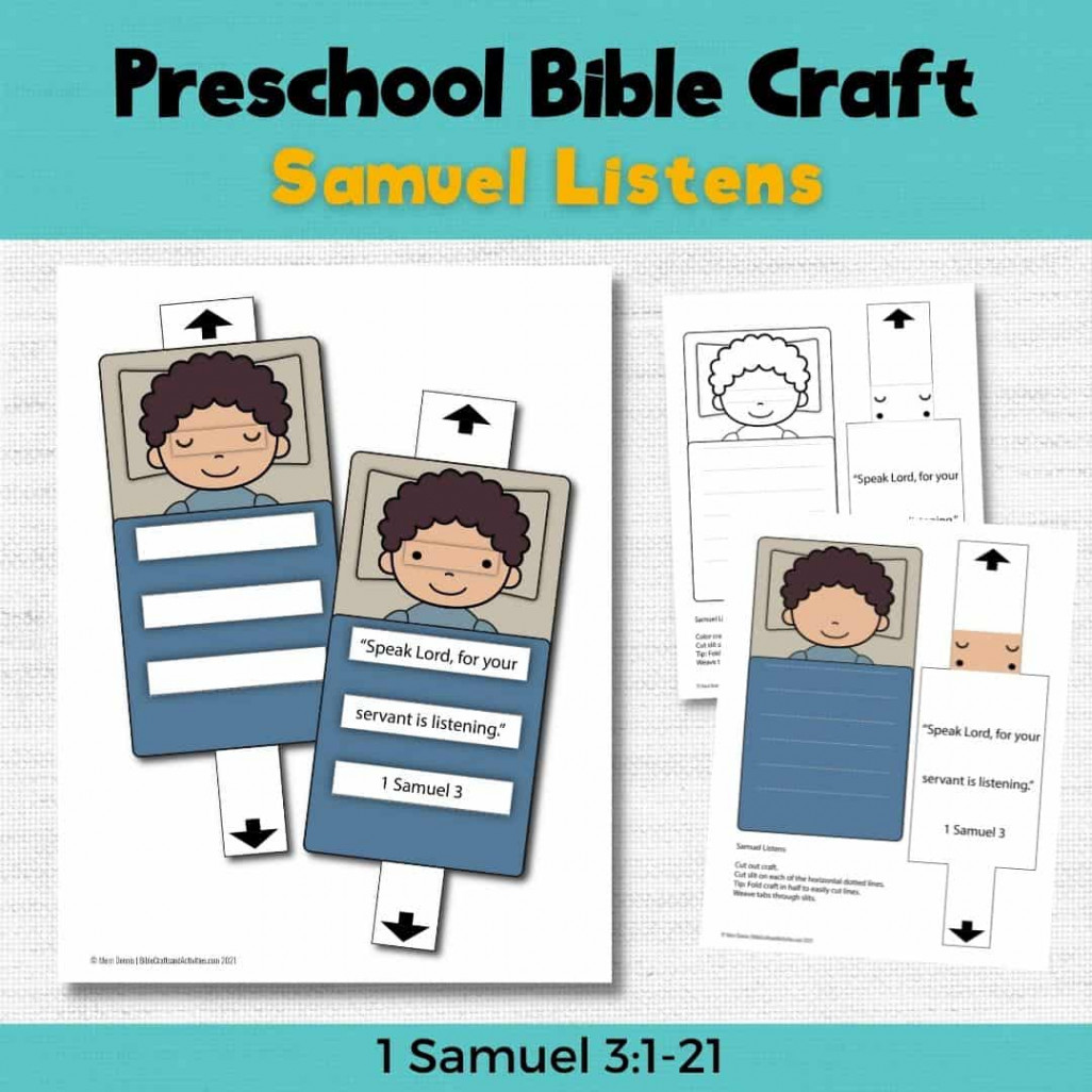 Sunday School Craft for Samuel Listens to God - Bible Crafts and