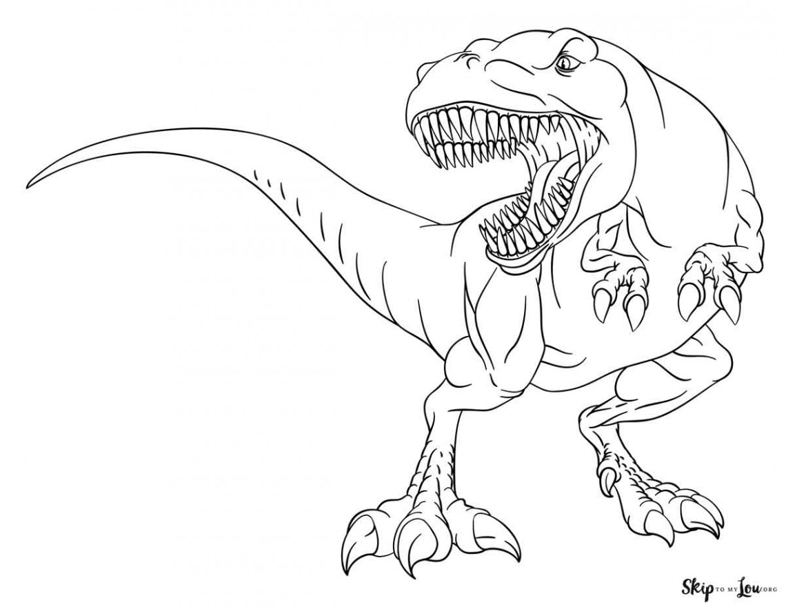 T Rex Coloring Pages  Skip To My Lou
