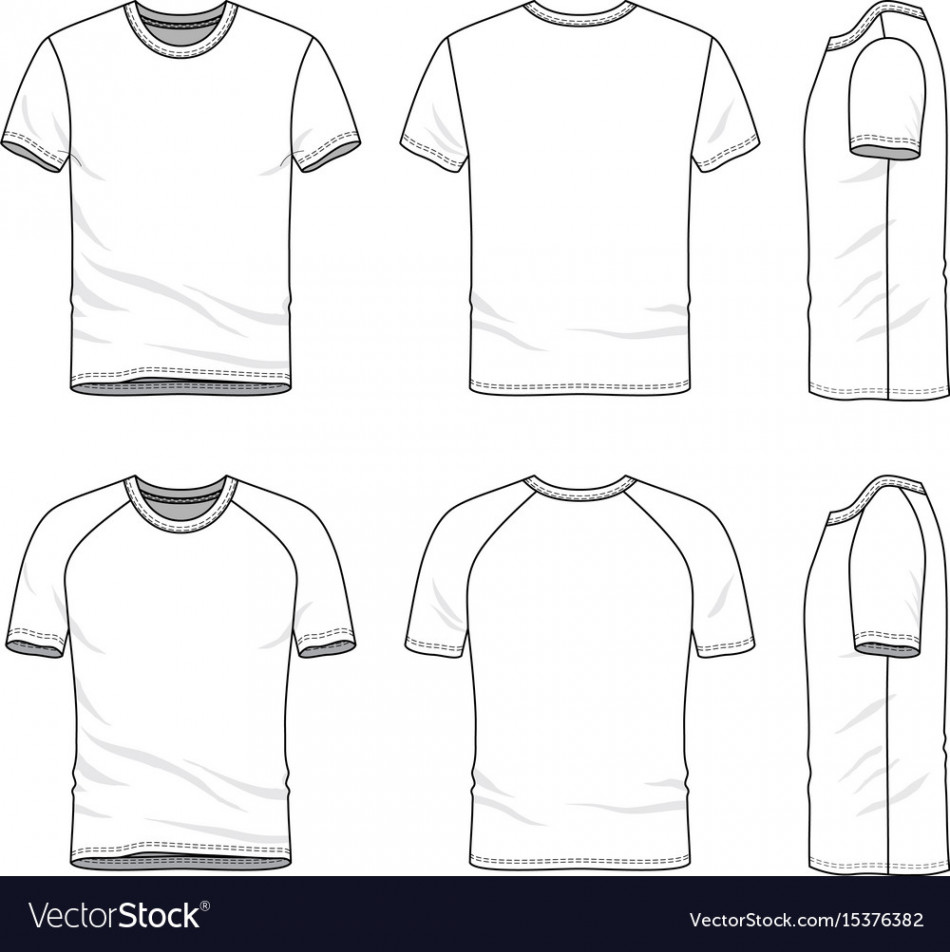 Templates of blank t-shirt Royalty Free Vector Image