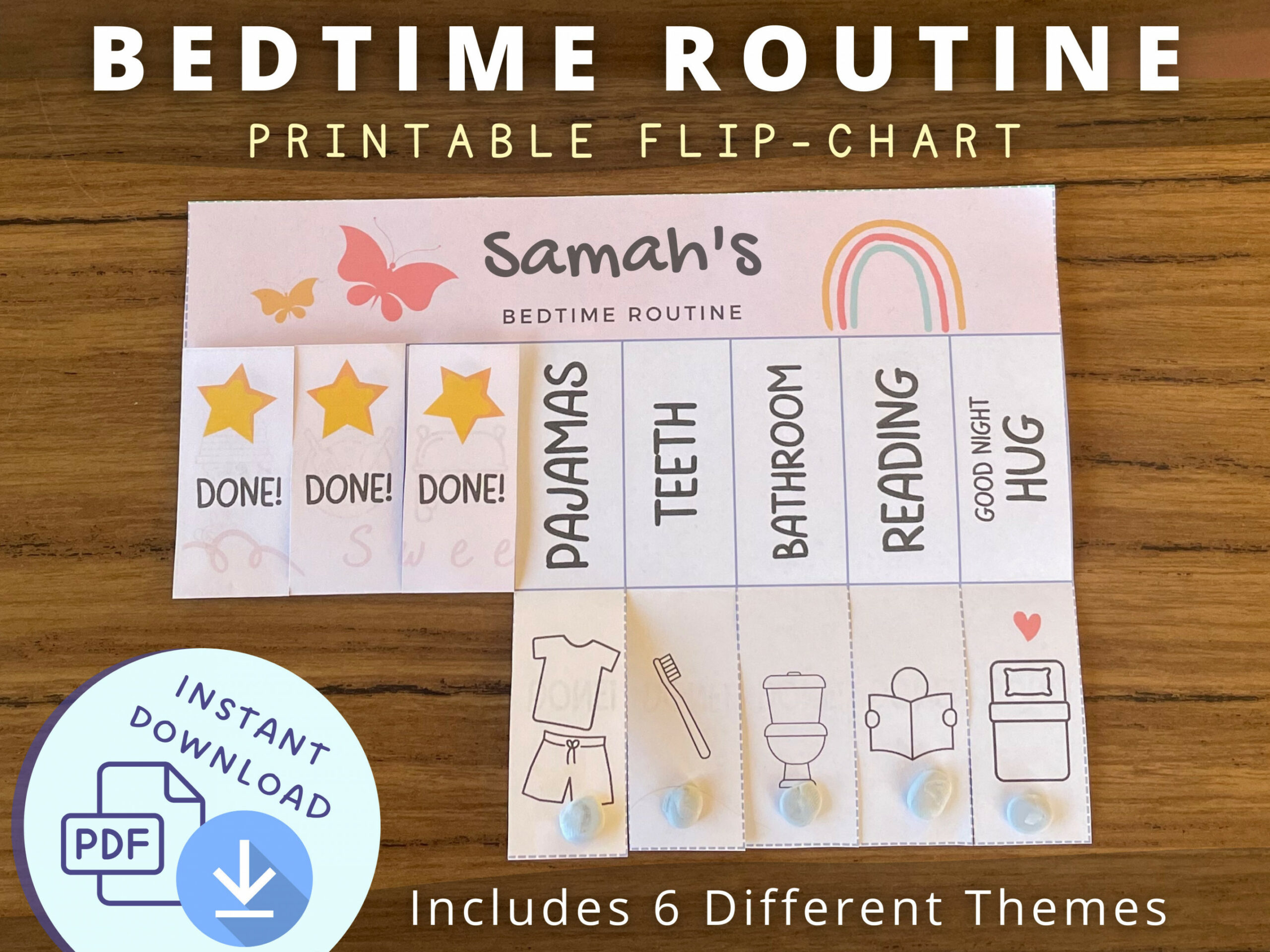 Toddler Routine Bedtime Routine Chart visual schedule - Etsy