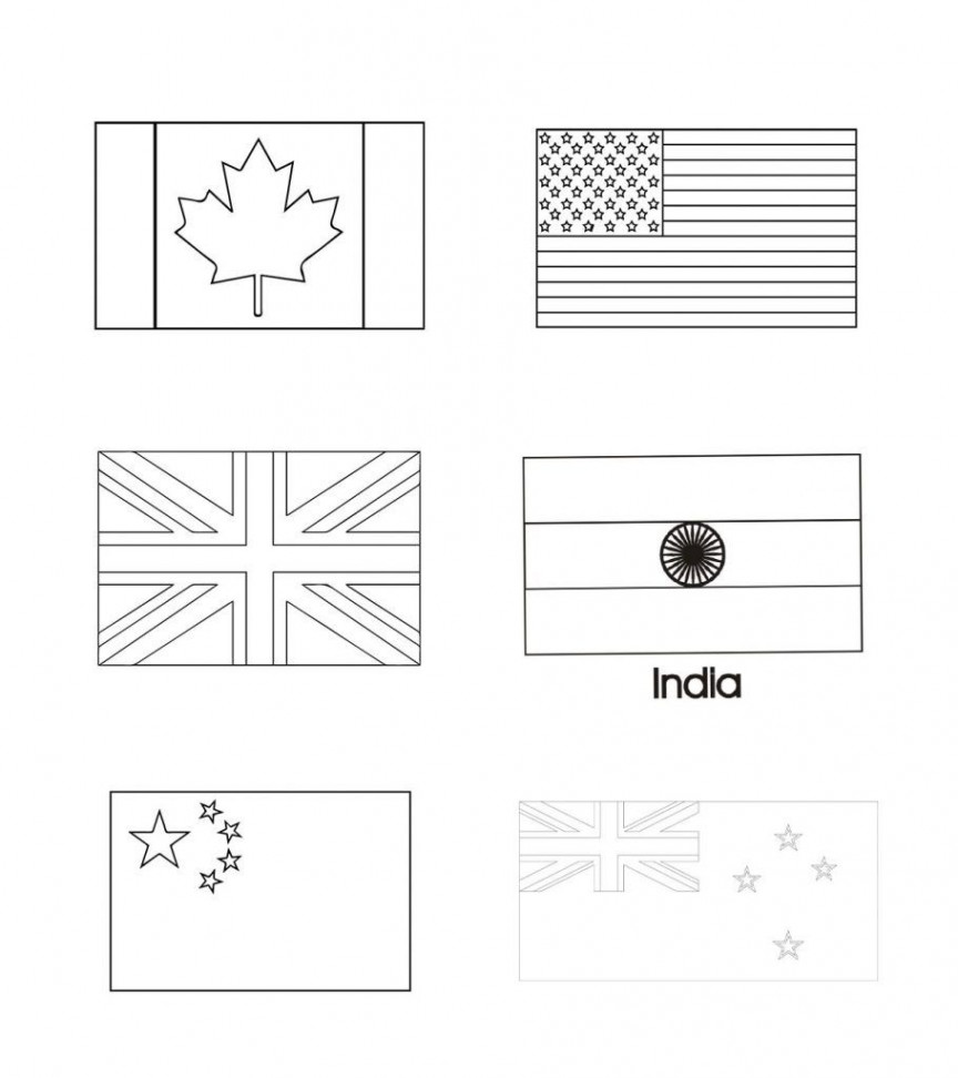 Top  Free Printable Country And World Flags Coloring Pages