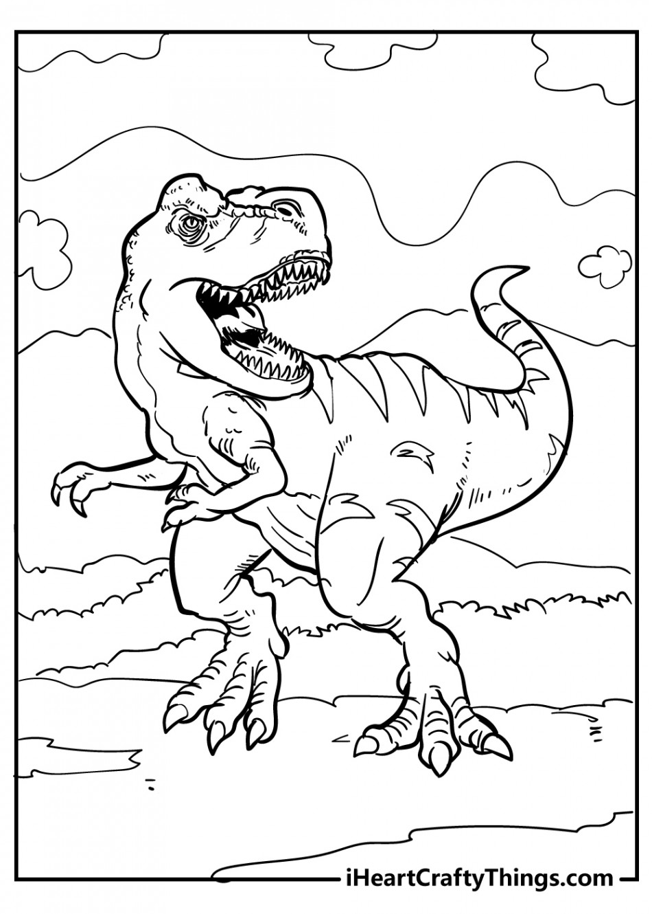 Tyrannosaurus Coloring Pages (% Free Printables)
