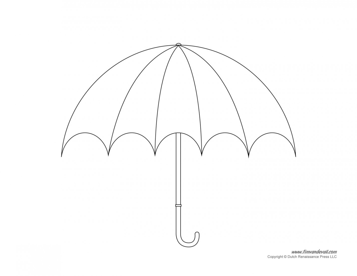 Umbrella Template Printables  Umbrella Decorations – Tim