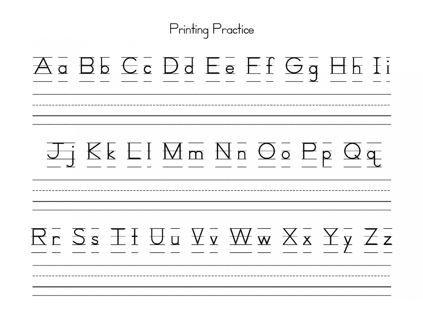 uppercase and lowercase letters printable  Upper and lowercase