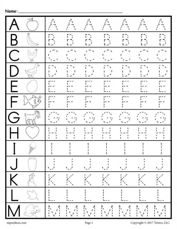 Uppercase Letter Tracing Worksheets! A-Z  Free printable alphabet