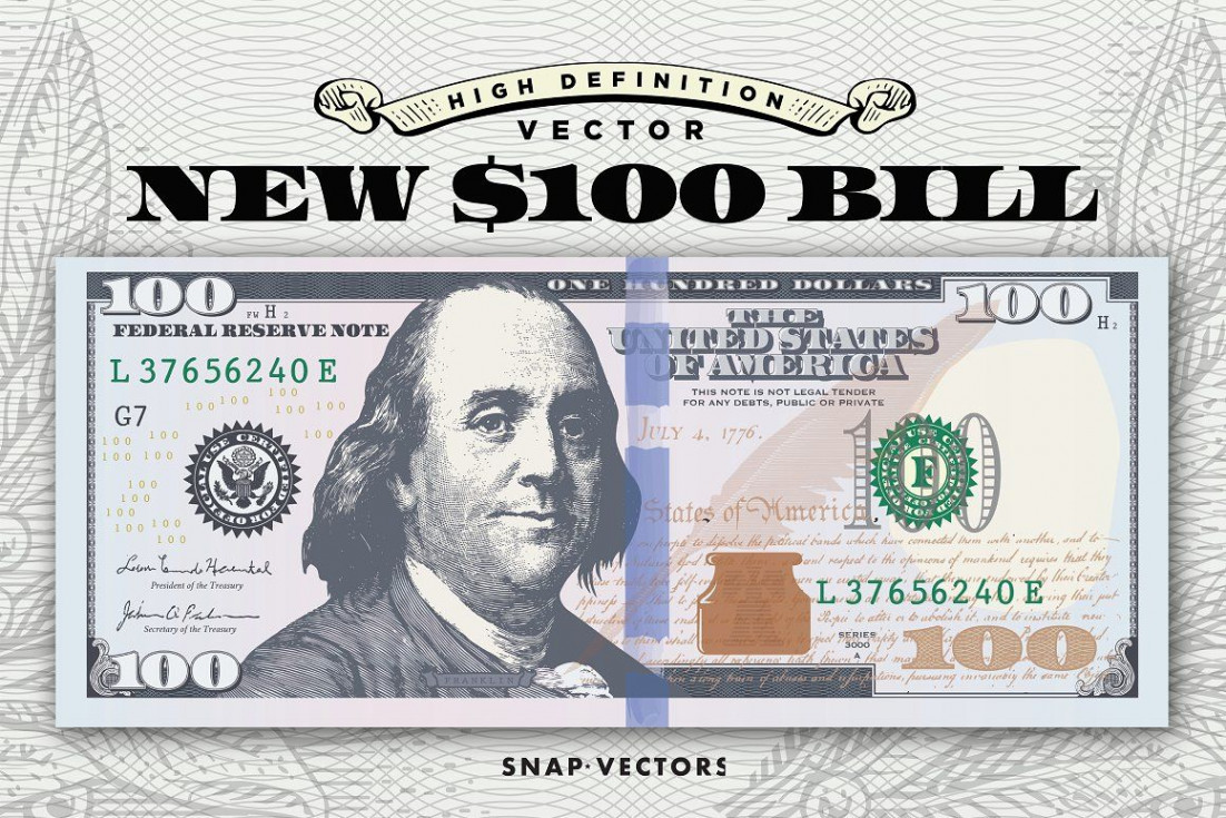 Vector New $ Bill Template  Bill template, Money logo, Dollar