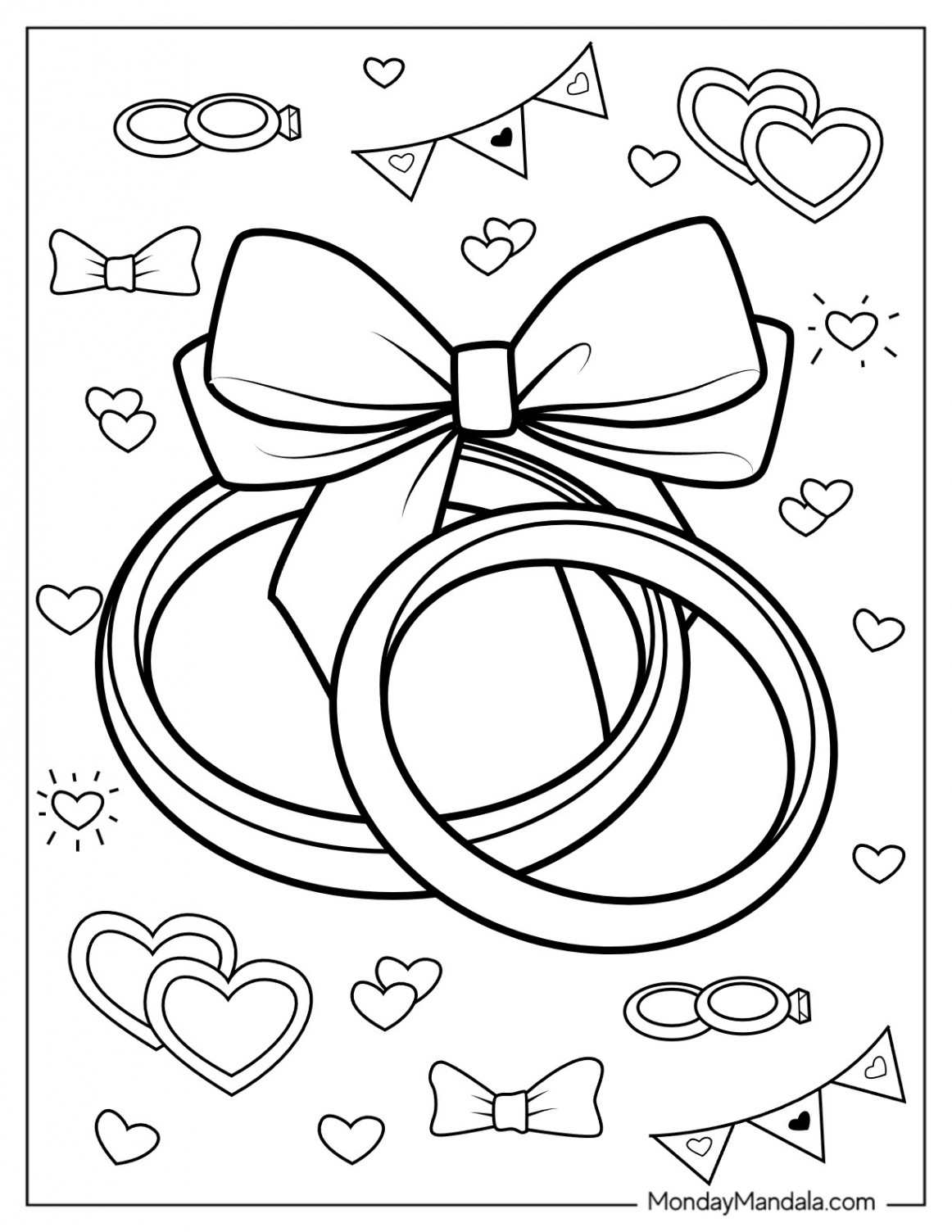 Wedding Coloring Pages (Free PDF Printables)