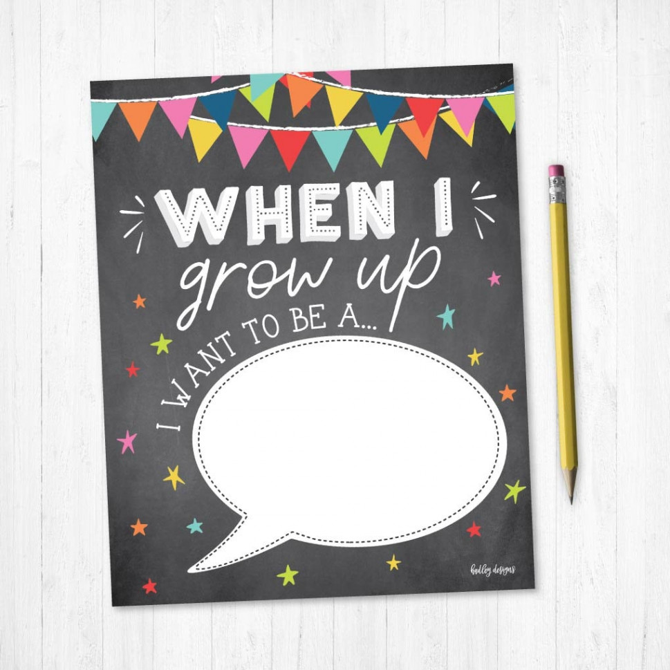 When I Grow Up Sign Template When I Grow Up I Want To Be - Etsy