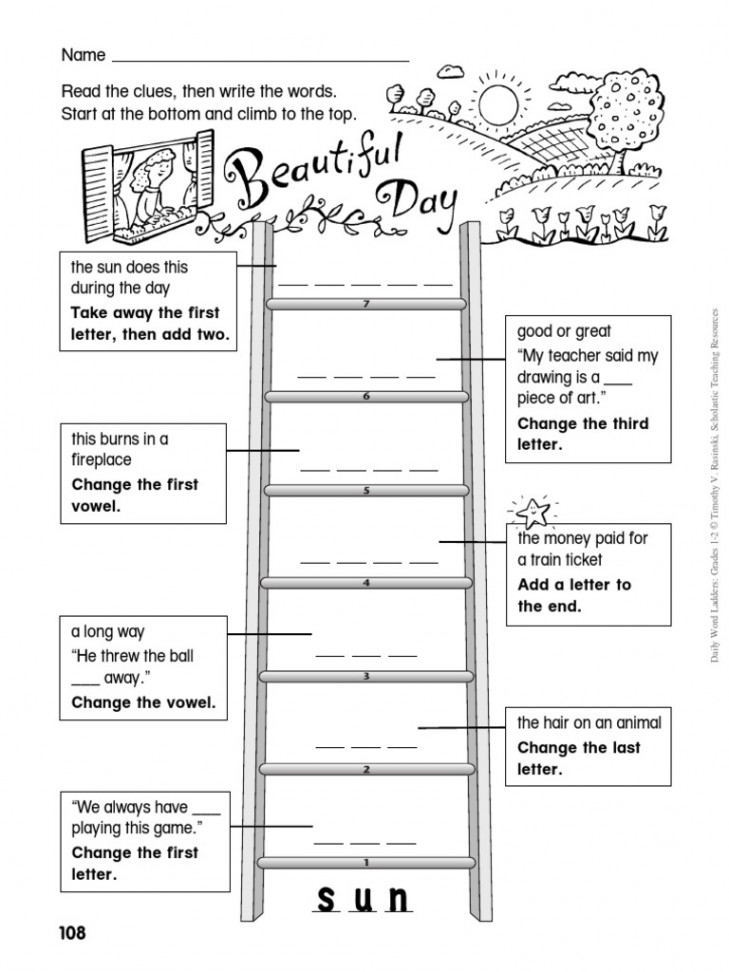 Word Ladder Beautiful Day  PDF