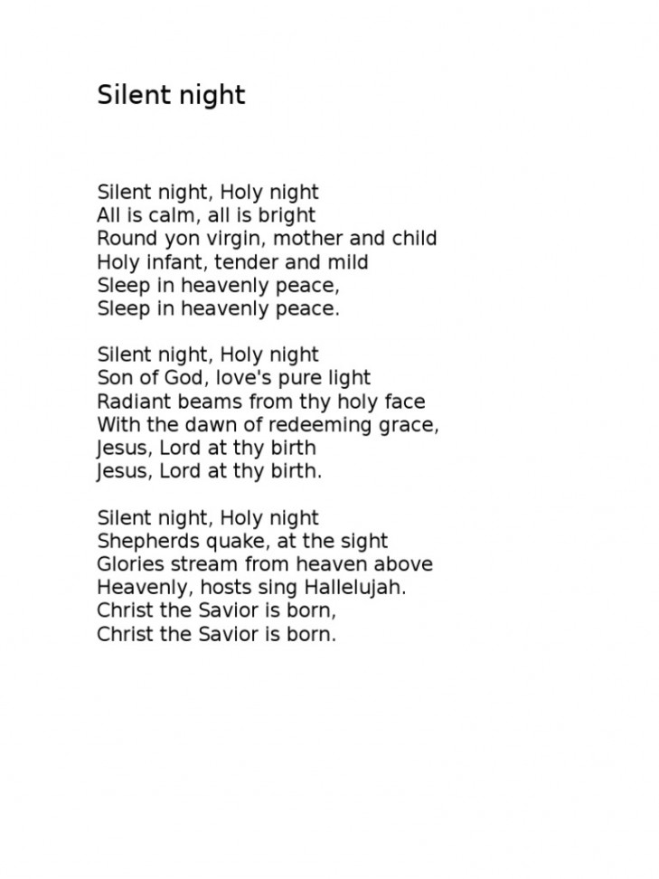 A Christmas Carol Celebrating the Peaceful Birth of Jesus Christ  PDF