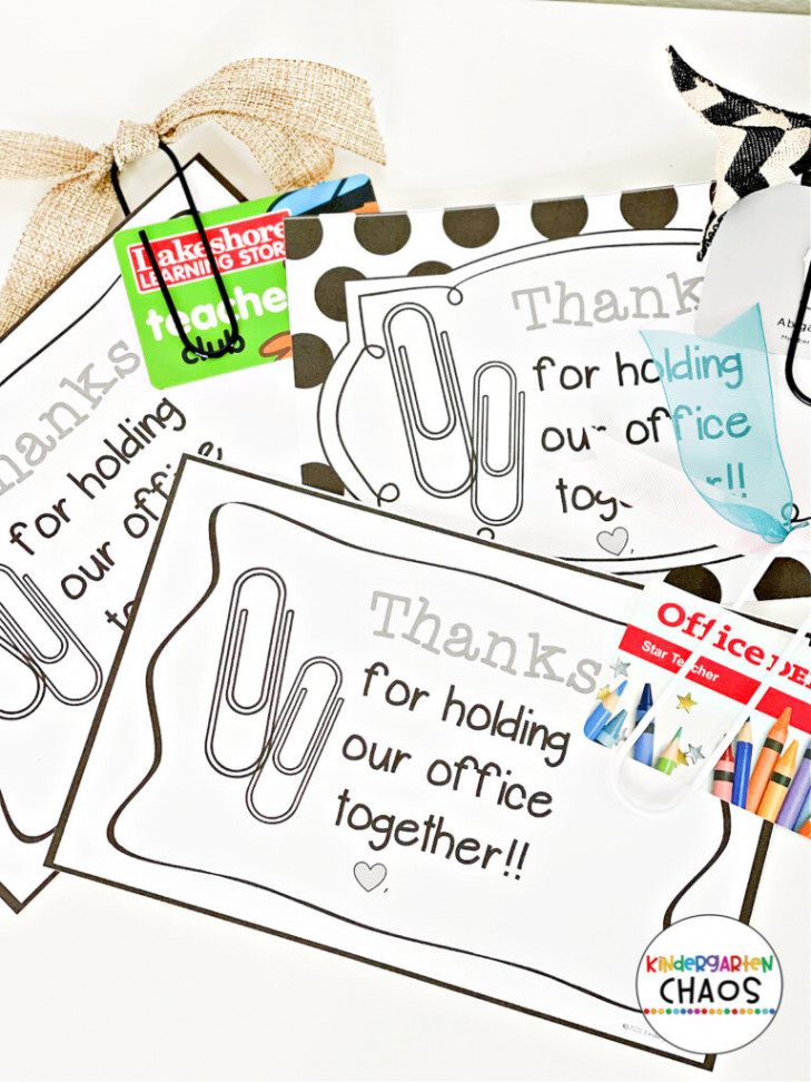 Administrative Professionals Day DIY Gift + Freebie - Kindergarten