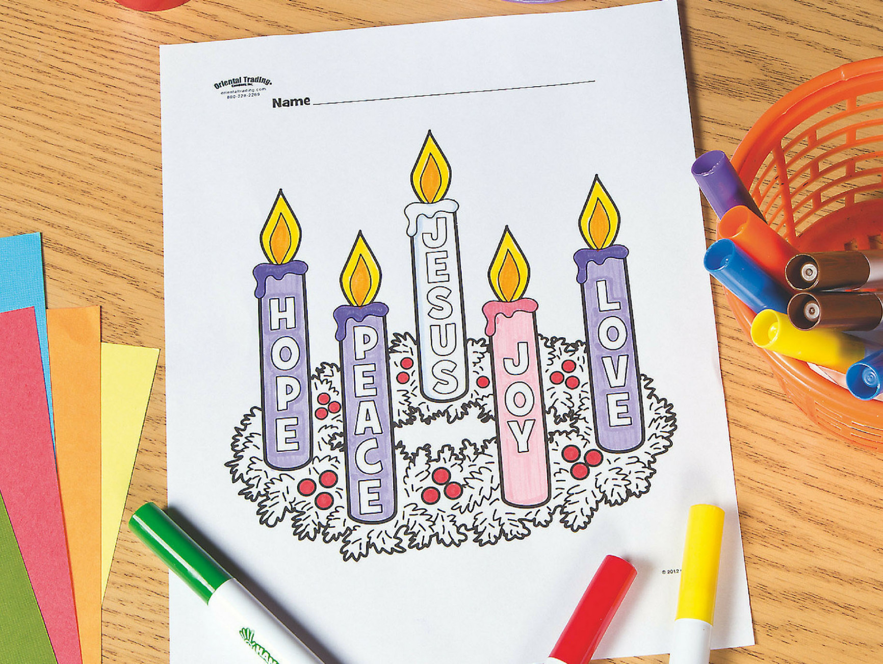 Advent Wreath Free Printable Coloring Page  Fun