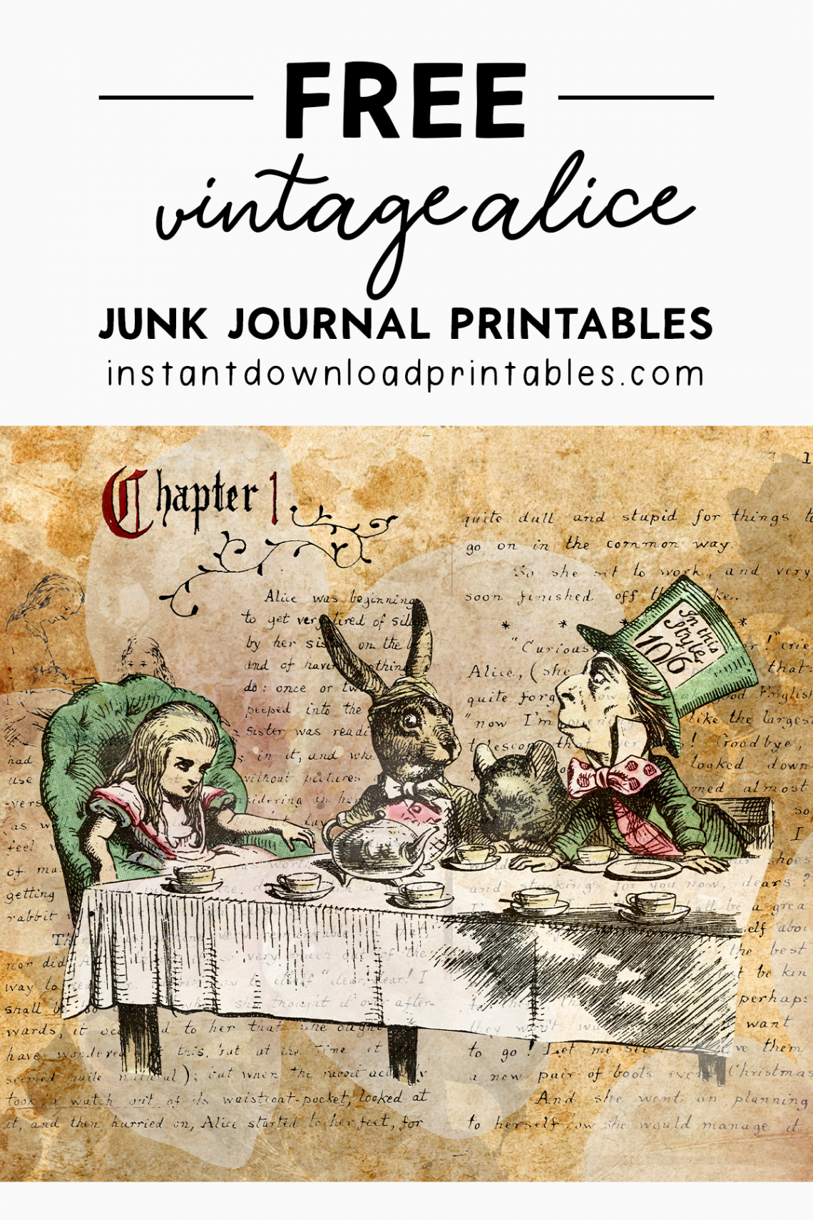 Alice in Wonderland Printables Archives - Instant Download Printables