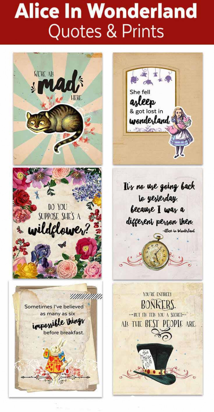 Alice In Wonderland Printables - Ministering Printables