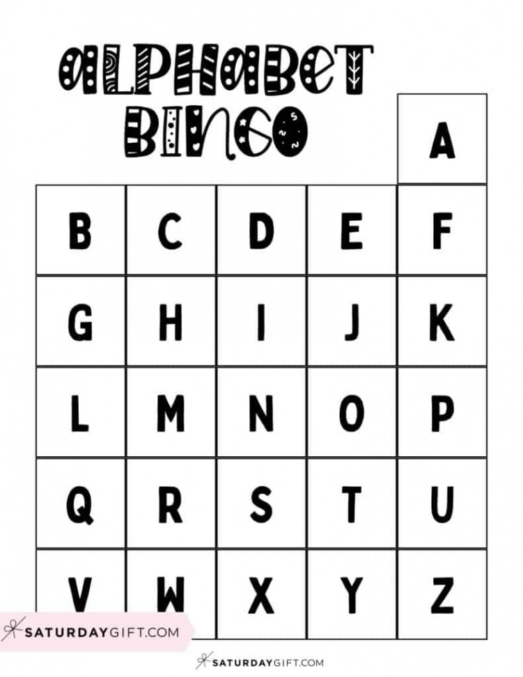 Alphabet Bingo Printable - Cute & Free ABC Bingo Cards  SaturdayGift