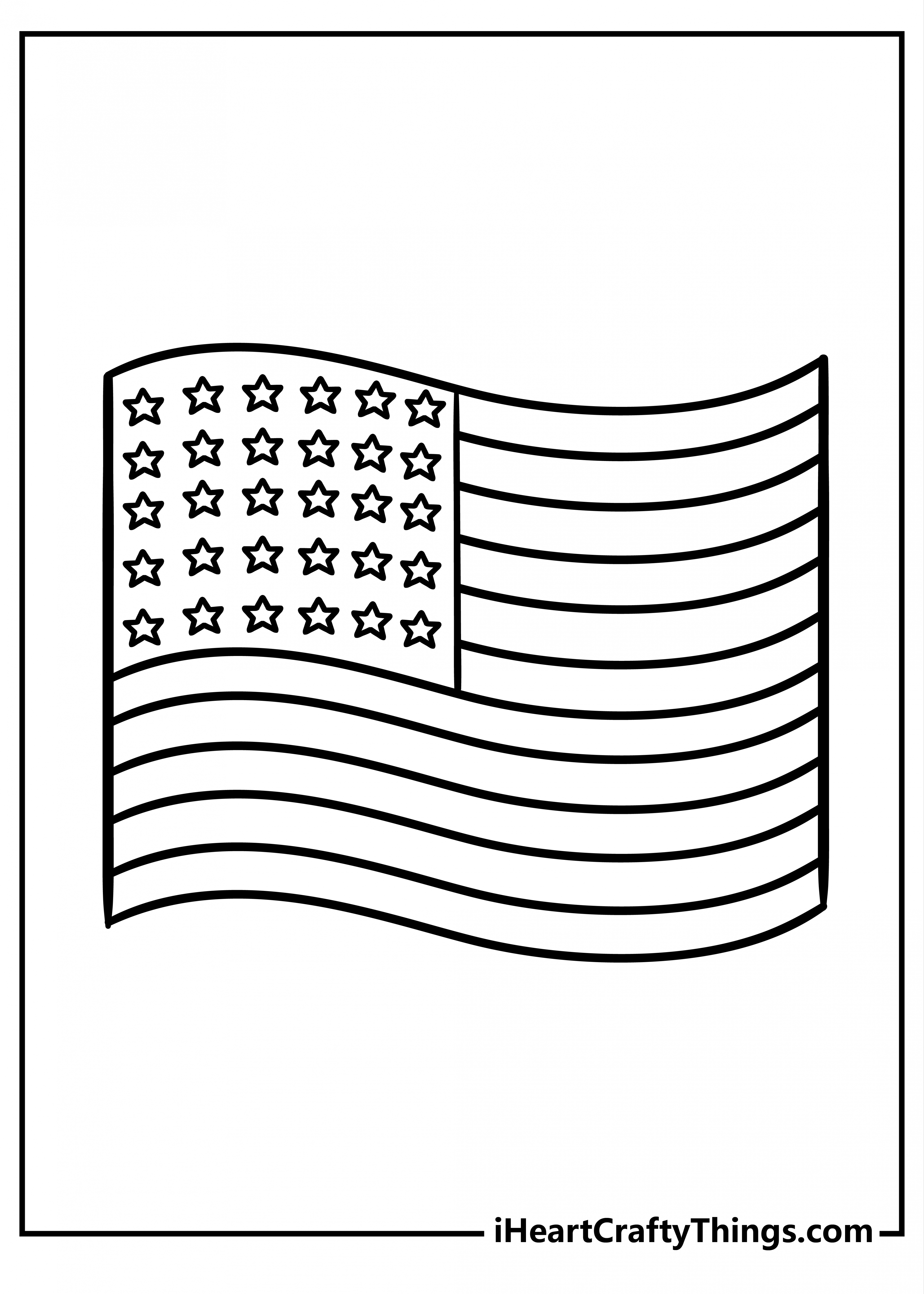 American Flag Coloring Pages (% Free Printables)