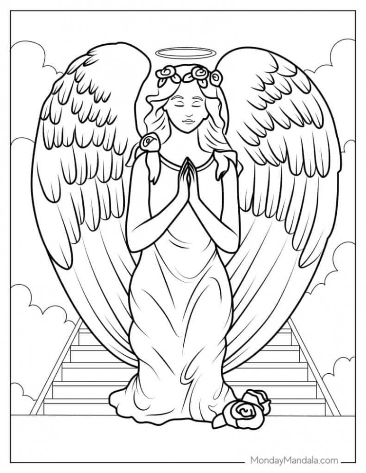 Angel Coloring Pages (Free PDF Printables)