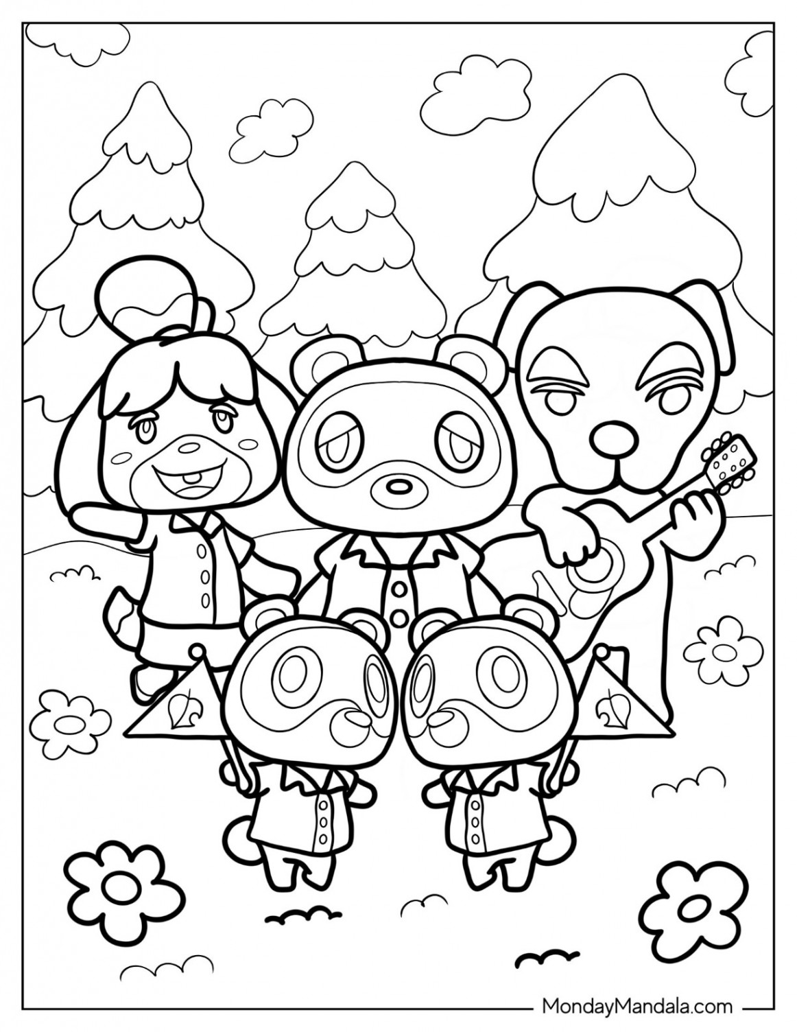 Animal Crossing Coloring Pages (Free PDF Printables)