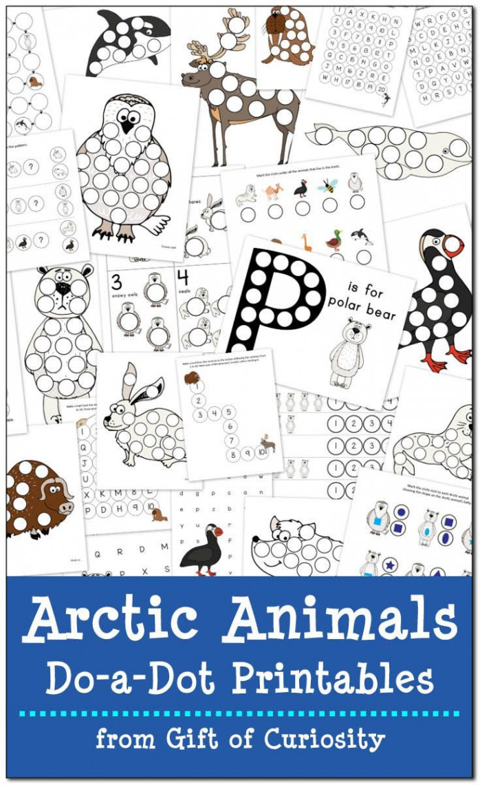 Arctic Animals Do-a-Dot Printables free  Polar animals