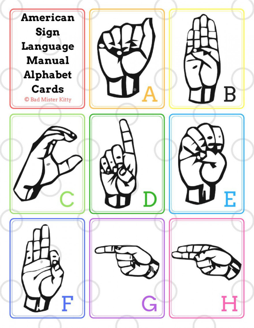 ASL Manual Alphabet Printable Flashcards  Printable flash cards