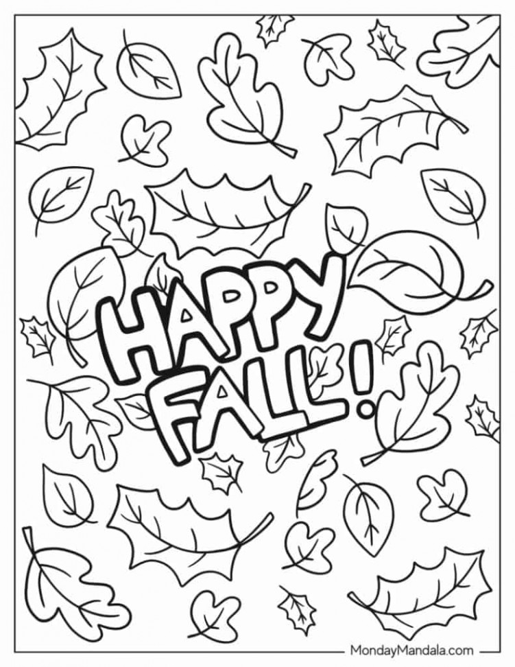 Autumn & Fall Coloring Pages (Free PDF Printables)