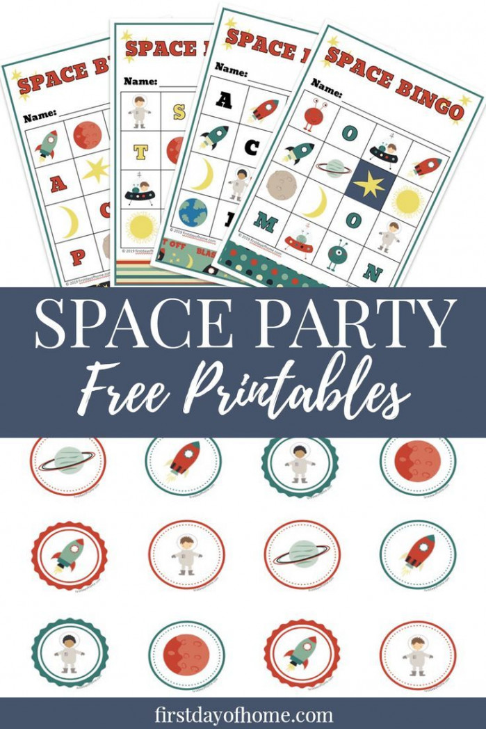 Awesome Space Birthday Party Printables (Free Download)  Space