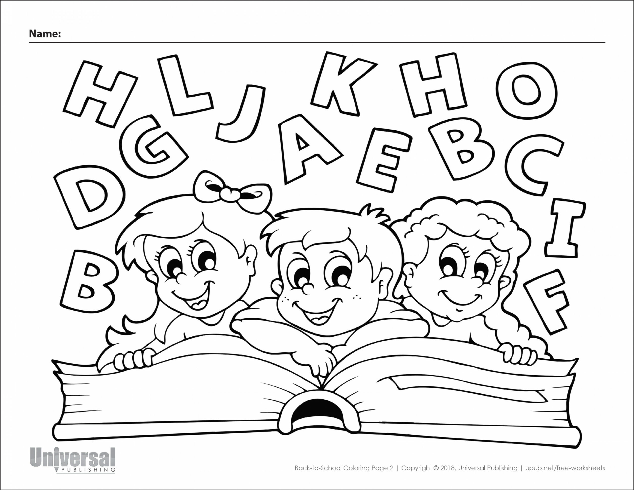 Back to School Coloring Pages  Free Printables - Universal Publishing