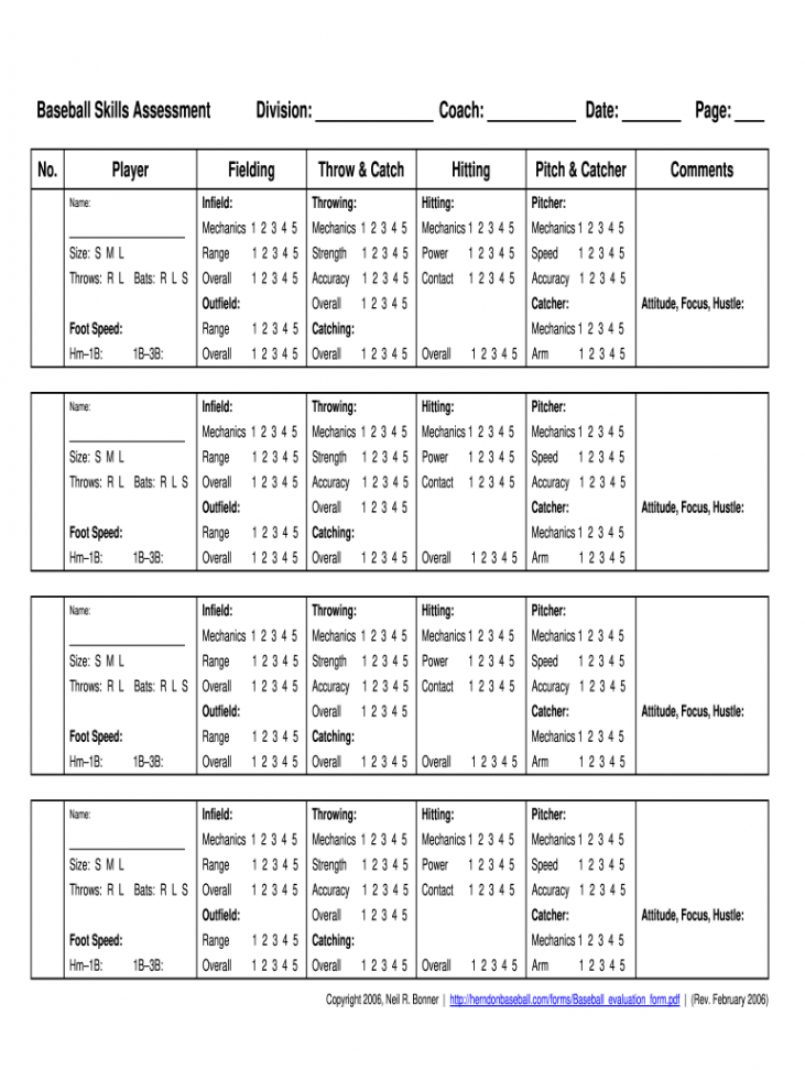 Baseball Tryout Evaluation Form - Fill Online, Printable, Fillable