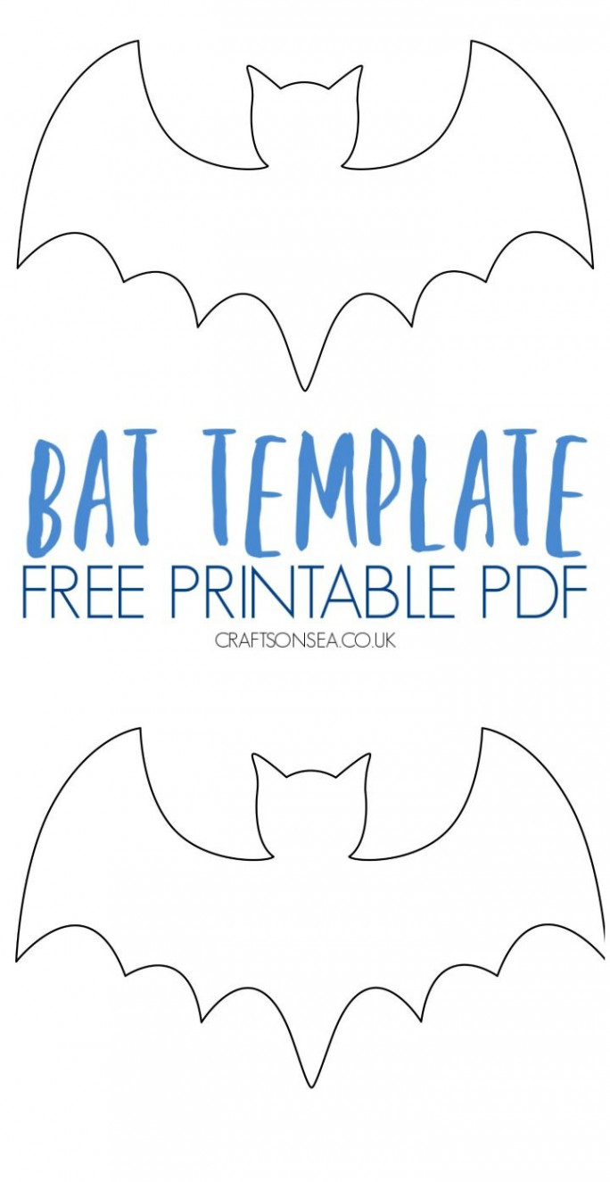 Bat Template: Free Printable PDF  Halloween crafts preschool