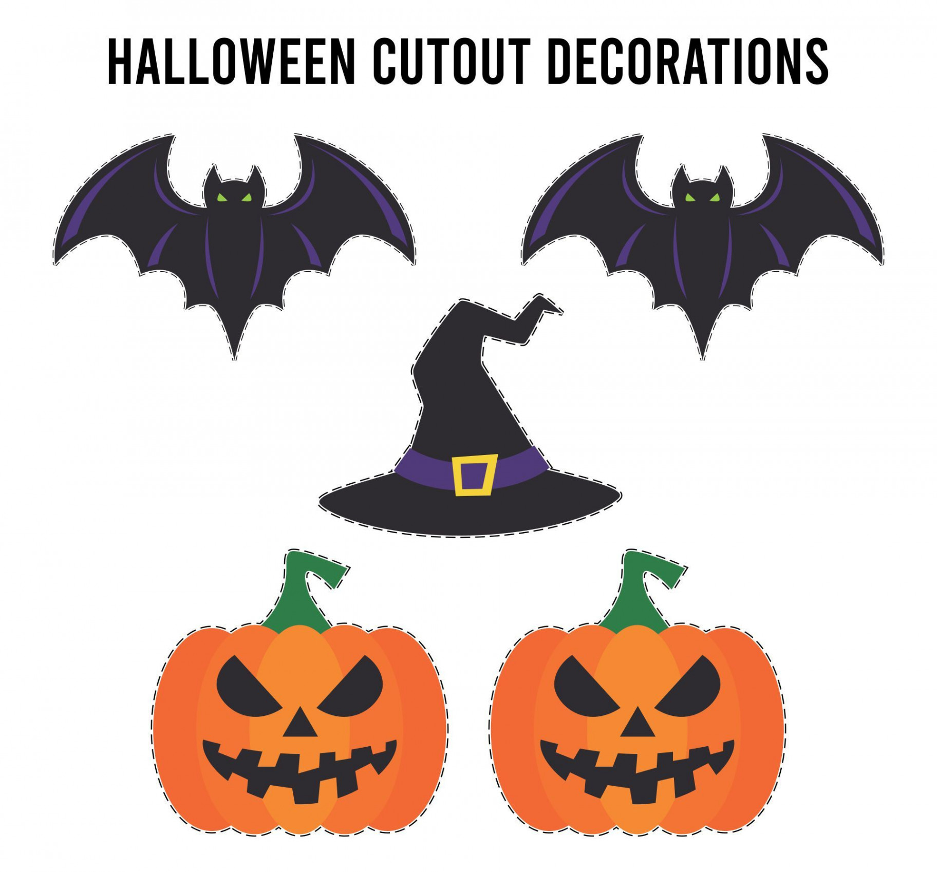 Best Free Printable Halloween Cutouts PDF for Free at