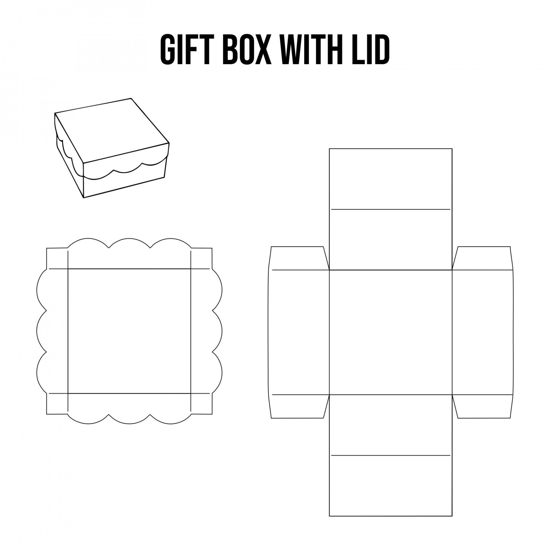 Best Gift Box With Lid Template Printables PDF for Free at