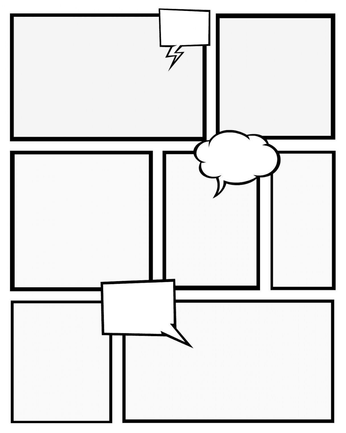 Best Images of Comic Book Templates Printable Free - Printable