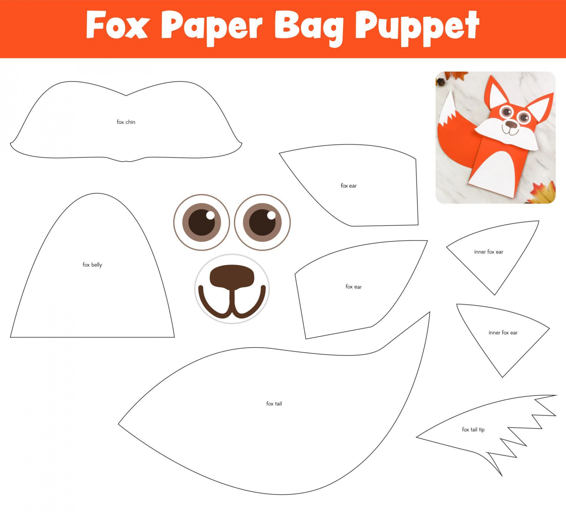 Best Printable Paper Bag Puppets Animals PDF for Free at