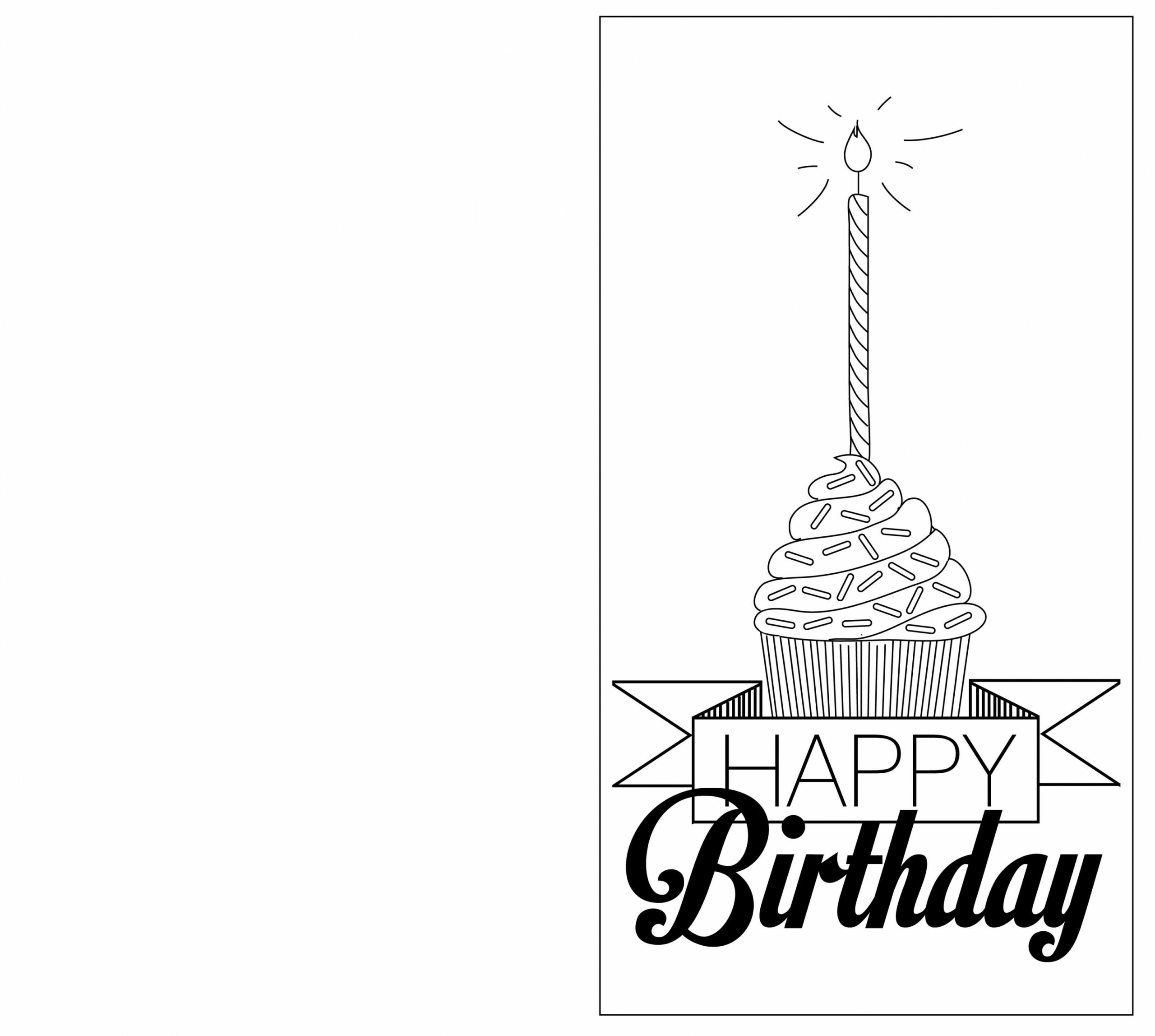 Black and White Birthday Card  Birthday card printable, Birthday