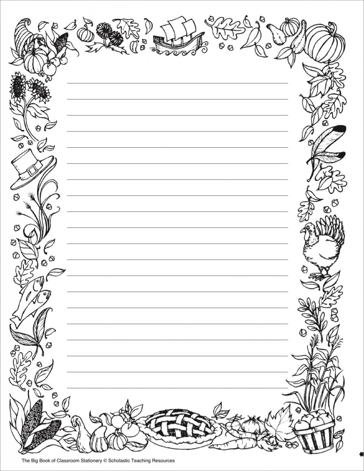 Black And White Printable Stationary - Printable  Degree