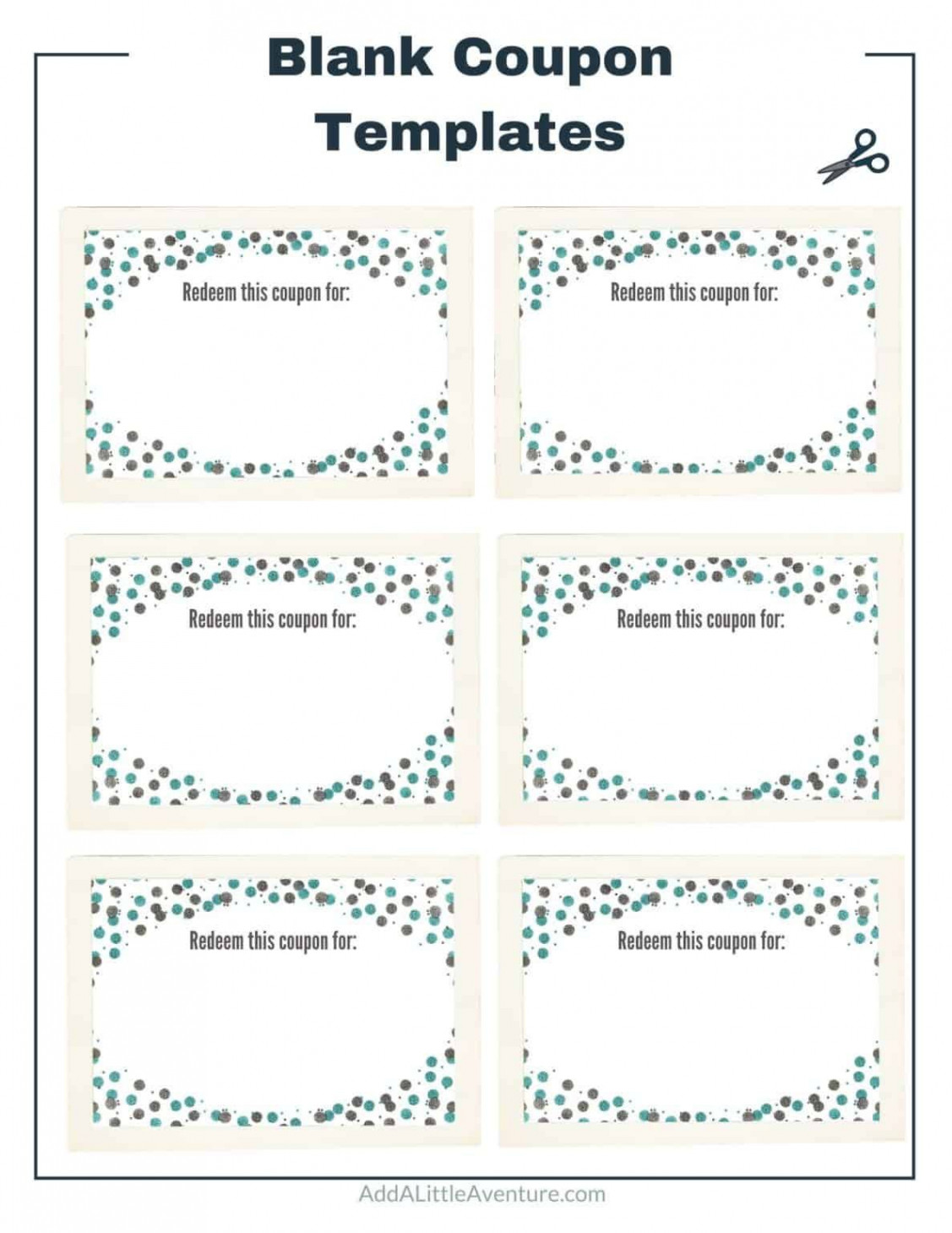 Blank Coupon Templates - Free Printables - Add A Little Adventure