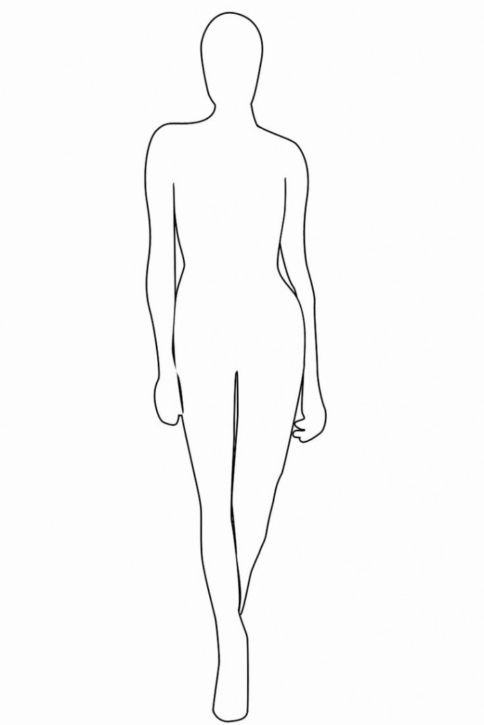 Blank Female Body Template New Female Outline Coloring Home