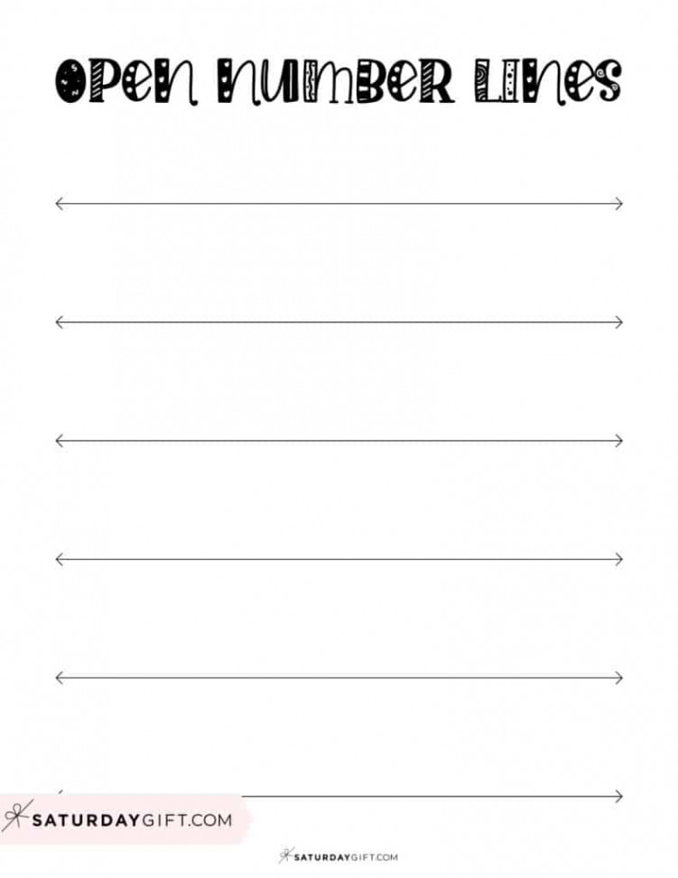 Blank Number Line -  Cute & Free Blank Number Lines Worksheets