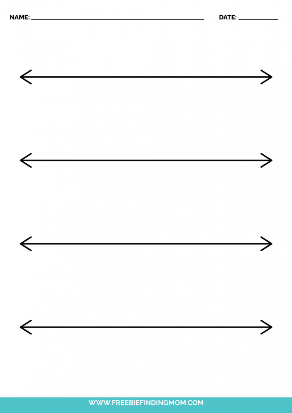 Blank Number Lines (Printable PDF Downloads) - Freebie Finding Mom